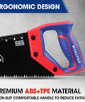 16 Inch Universal Handsaw With Non Slip Ergonomic Handle Anti Rust SK5 Steel Blade With Black Teflon Coating