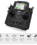 Top Tier 18 Channel RC Transmitter With 3.5 Inch TFT Touchscreen and Crisp 5D Hall Sensor Gimbals, close-up view.