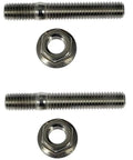 Heavy Duty M10-1.5x62mm Exhaust Flange Stud Kit With Nuts Set includes six stainless steel bolts and nuts.