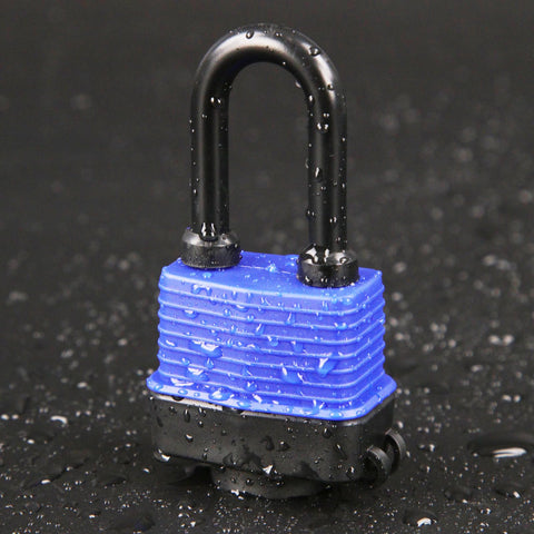 Built-Tough Outdoor Padlock 44mm 1.75 Inch Keyed-Alike, Steel Lock With Extra Long Shackle, Brass Cylinder, in wet conditions