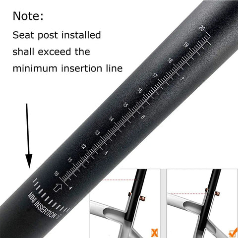 Aluminum 25.4mm Diameter 350mm Length Bike Seat Post Long Aluminum Alloy Seat Tube For Mountain Bike And Fixie Riders Rustproof
