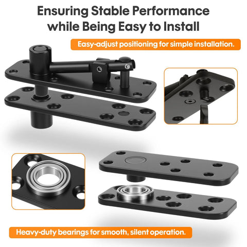 Pivot Hinge Kit For Murphy Door Hidden Door System Heavy Duty 570 Lb Load Bearing 360 Rotation Invisible Hinges For Secret Door