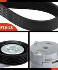 Beefed-Up Engine Serpentine Belt Drive Kit For Chevy Impala Malibu Monte Carlo G6 Aura Relay Vue Pontiac Saturn 3.5L 3.9L V6 parts