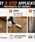 Easy 3-step application for Pro Level Water Based Concrete Sealer With Semi Gloss Finish And Super Color Boost for driveways.