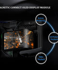 OLED display on Wonder Vision 360 Turbo ARGB Black CPU Water Cooler with 6.67-inch 3D curved screen, system monitoring view