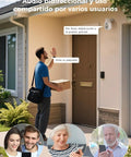 5MP Wireless PTZ Security Camera System with 2-way audio at front door interaction