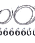 Fuel Supply Line Assembly Kit That Fixes Your Chevy Silverado Or GMC Sierra 1500 Truck From 2004 To 2007 Classic Models Perfect For V8 Gas Engines Without E85 Flex Fuel Issues, braided steel hoses with clamps