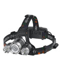 Rechargeable Headlamp 1200 Lumens With Four Modes And Zoomable Beam Beast Mode Bright Waterproof Head Light with wide strap view