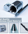 Stainless steel components of Dope Golf Swing Trainer Aid For Right Handed Players With Grip Trainer Warm Up And Swing Tempo.