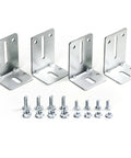 4 Pack J6 Garage Door Track Bracket Set With L Shape Wall Mounts Durable Galvanized Steel Hardware Kit Includes 8 Bolts And 8 Nuts For Reliable Track Support Replacement Or Repair
