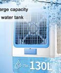 Top Shelf 63 Inch Portable Evaporative Air Cooler With Massive Water Tank For Patios Garages And Decks Pulls Hot Air Out For Crisp Zone Chill Wherever You Kick Back, featuring large 130L water tank.