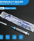 3ml Luer Lock Refilling Syringe Kit 23G 1 Inch Disposable, Individually Sealed Pack Of 50, Pro Grade Leak Resistant Design For Reliable Lab Refills And Quick Reagent Transfers
