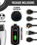 Tesla Portable Mobile Charger 32A Adjustable Amperage With Nacs J1772 Adapter Scheduled Smart Plug Touchscreen Display components.