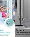Comparison of Refrigerator Door Handle Covers Set Of 4 Plush Washable Anti Dust with inferior material on fridge handles.