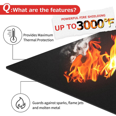 Pro Grade Heavy Duty Welding Blanket Fireproof Carbon Felt 5mm Soldering Mat with thermal protection and flame resistance
