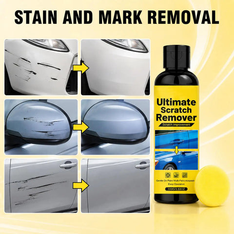 Killer Shine Car Scratch Remover Paste That Slaps Down Deep Scratches On Any Auto Paint shown in use on car scratches.