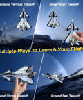 Rad 4 Channel Brushless RC Plane With LED Lights Ready To Fly Jet Hobby Aircraft demonstrating multiple takeoff modes.