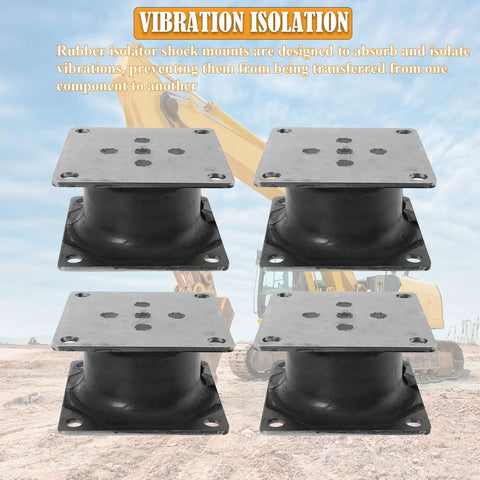 Heavy Duty Rubber Vibration Damping Mounts 180X100Mm Drop Right In Shock Isolators Built Tough for vibrations isolation.