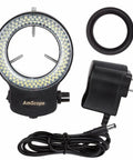 Intensity Adjustable 144 LED Ring Light for Stereo Microscopes with Built In Dimmer, Compact Mounting Up To 2.48 Inches, 110V to 240V Wide Voltage, Shadow Free Illumination for Sharp Macro Work