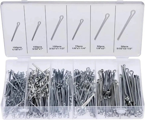 Stainless Steel U Cotter Pin Kit Set With Split Pins Assorted Sizes In Handy Box Heavy Duty Hairpin Fasteners For Automotive Equipment And DIY Projects Smooth Polish And Rust Resistant