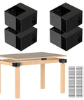 Tough As Nails 4 Pack 3-Way Corner Brackets for DIY Workbenches and Wood Projects, Supports 4x4 and 2x4 Lumber, Carbon Steel Construction with 64 Screws