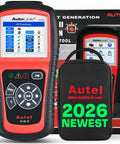 AL519 Enhanced OBD2 Scanner Car Diagnostic Tool With Check Engine Code Reader And CAN Scan, shown with packaging and carry case