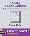 Privacy Mirror Window Film For Home Windows, DIY Adhesive, Glare Busting And Heat Control, UV Blocking Up To 99 Percent, 3 ft x 15 ft