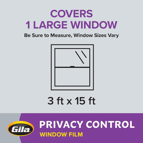 Privacy Mirror Window Film For Home Windows, DIY Adhesive, Glare Busting And Heat Control, UV Blocking Up To 99 Percent, 3 ft x 15 ft