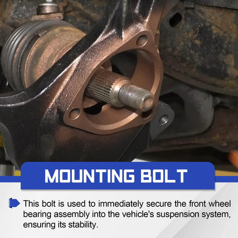 Front Wheel Hub Bearing And Mounting Bolt Kit For GM Rides And SUVs Including Silverado 1500 2500 3500 Astro Avalanche