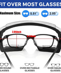 Over Glasses Safety Goggles 2 Pack Anti Fog Clear Lens Eye Protection For Lab Work And Industrial Use ANSI Z87.1 Certified