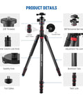 Top Tier Carbon Fiber Camera Tripod And Monopod Travel Stand Delivering Rock Solid Stability with detailed product features.
