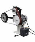 Heavy Duty 1500W Bench Belt Sander Variable Speed Vertical Horizontal Sanding Tool For Precision Metalworking And Custom Knife Making features a 110V motor and durable steel build.
