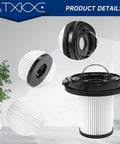 Six Pack XR Filter Replacement For Cleanview XR 200W And Cleanview XR Pet 300W Stick Cordless Vacuum Cleaner Models 3789U 3789X 3797V 3797W 3789 3797 Bundle, white HEPA pleated filter