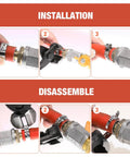 Big 300Pcs 16 Size Single Ear Hose Clamps Set Stainless Steel 304 demonstration of installation and disassembly steps