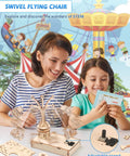 Mother and daughter building with Hands On STEM Kit For Kids Ages Eight To Thirteen Five Wooden 3D Puzzles And Educational Science Experiment Building Projects Crafts Toys For Boys And Girls Perfect Birthday Gift And Learning Toys