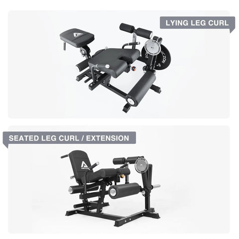 Leg Extension And Curl Machine For Home Gym with Adjustable Seat And Backrest Durable 14 Gauge Steel Construction Ergonomic