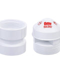Oatey Sure-Vent DFU air admittance valve with white PVC adapter, two white fittings