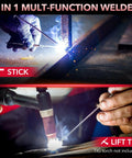 200A Portable Stick Welder With IGBT Inverter Hot Start 110V Compatible Pro DIY Welder For Home Shop welding process shown