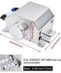 Heck Yes Solid Upgrade Aluminum Radiator Coolant Overflow Tank With Universal Recovery Reservoir and Smooth One Liter Capacity Plus 3/8 Inch Hose