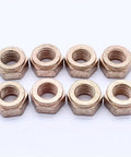 VW 8 Pack Exhaust Manifold Flange Studs and Copper Nuts M8 x 30 12mm Heads for Golf 1974-97 Kit DIY Friendly Heavy Duty Engine Hardware for Easy Install and Leak Free Seal, 8 copper nuts