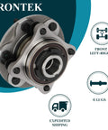 Front Wheel Hub Bearing Assembly For Toyota 4Runner FJ Cruiser And Tacoma 2003 Through 2019 Six Lug Without ABS One Piece Replacement