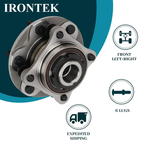 Front Wheel Hub Bearing Assembly For Toyota 4Runner FJ Cruiser And Tacoma 2003 Through 2019 Six Lug Without ABS One Piece Replacement