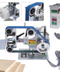 Shop Ready Heavy Duty Steel Belt Sander And Bench Grinder Featuring Rock Solid Construction large tilting table knife sharpener and versatile polishing system for garage bosses with detailed view.