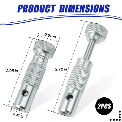 Product dimensions of Beefed Up Heavy Duty Valve Stem Removal Tool Set With Safety Lock And Roller Grip For Large Diameter Aircraft Tire Valves