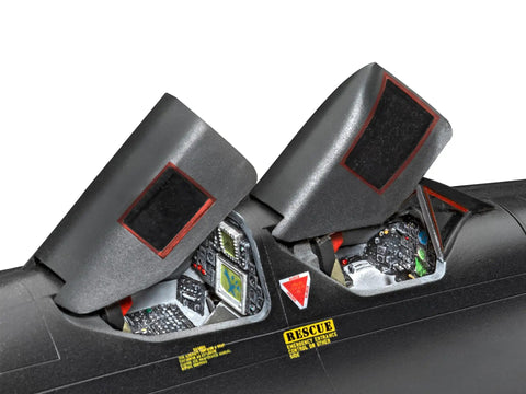 SR-71A Blackbird 1 48 Scale Stealth Jet Model Kit With 170 Detail Parts, cockpit detail showing dual nose segments