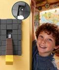 Lit 1 Toggle Light Switch Cover For Kids Bedroom Decor, 1 Gang Standard Size Switch Plate In Yellow, 3D Printed ABS, installed on wall