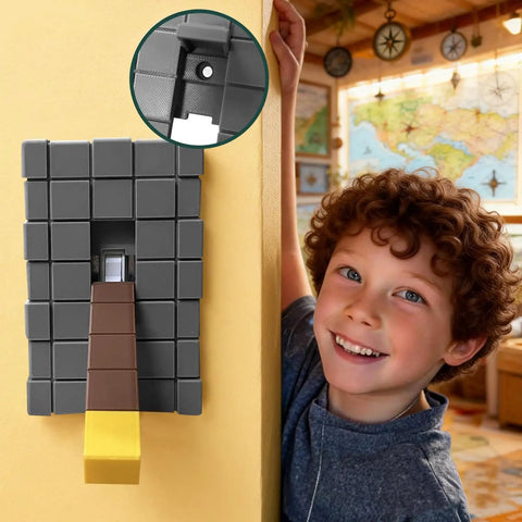 Lit 1 Toggle Light Switch Cover For Kids Bedroom Decor, 1 Gang Standard Size Switch Plate In Yellow, 3D Printed ABS, installed on wall