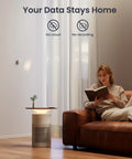 Living room with Smart MmWave Radar Motion Sensor With Bluetooth Presence And Dynamic Detection Zone Positioning on wall