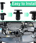 20 Pcs Fender Liner Push Type Retainer Clips For Bumper And Engine Under Cover, Durable PP Plastic, Fits 8 mm Holes, Easy Install