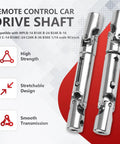 Snag These Heavy Duty Metal RC Crawler Drive Shafts For 1/16 Scale Trucks, Built Tough For Smooth Runnin Performance And Real Trail Grade Muscle showing chrome metal design.